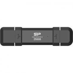   SSD, 250Gb, Silicon Power DS72, Black, Type-C / USB 3.2 Gen 2, 1050/850 MB/s, TLC (SP250GBUC3S72VPK) -  2