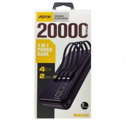  Aspor A301 20000 mAh Black -  3