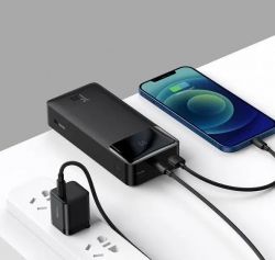   Baseus Bipow 30000mAh, 15W, inp:USB-C/Micro-USB/3A, out:USB-C/2*USB-A/3A(max.), black (PPDML-K01) -  8