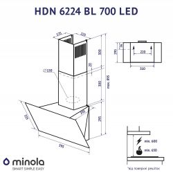  Minola HDN 6224 BL 700 LED -  12