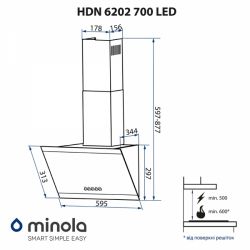  Minola HDN 6202 BL/INOX 700 LED -  9