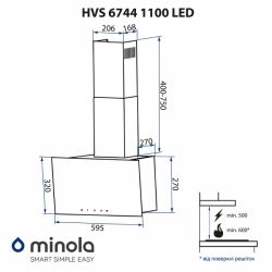  Minola HVS 6744 WH 1100 LED -  9